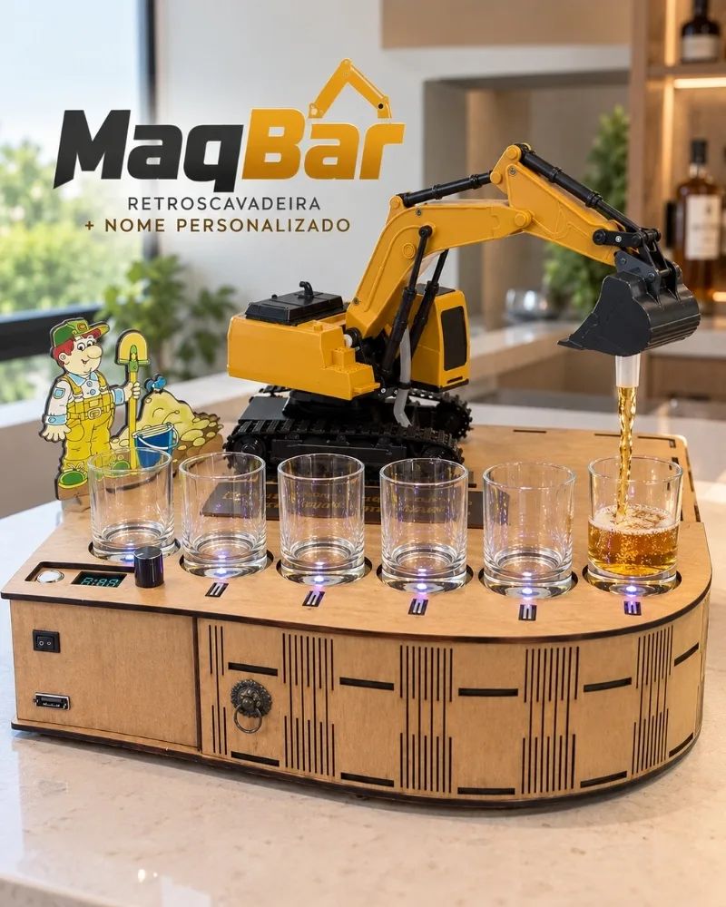 MaqBar - Dispenser de Bebidas Retroescavadeira